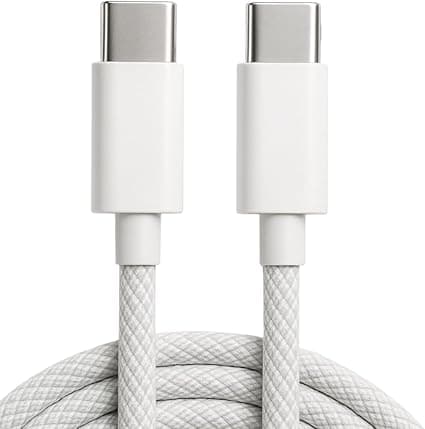 Cabo USB-C 60W Trançado em Nylon 1m: durável e rápido, R$19,89(Amazon)
