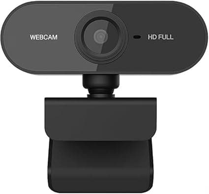 Webcam Full HD 1080p com microfone embutido e foco automático—R$31,90