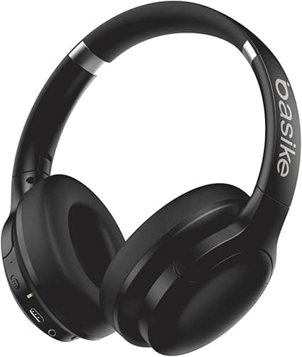 Basike Y6: Fone Bluetooth com ANC, 30h de bateria por R$130,41