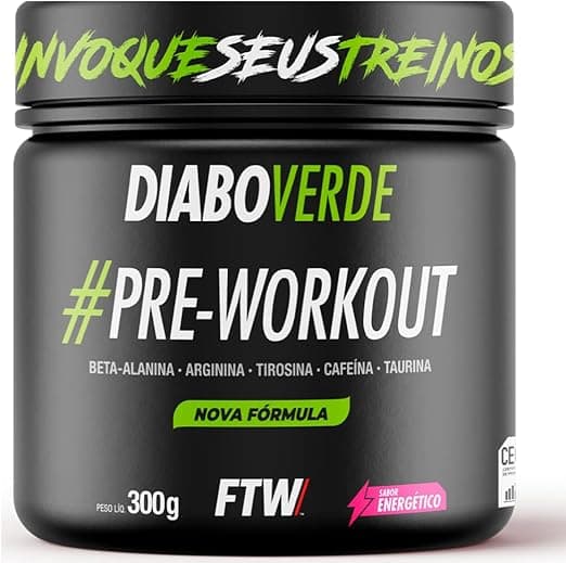FTW Diabo Verde Pré-Treino em Pó 300 g com Cafeína: R$42,75 na Amazon