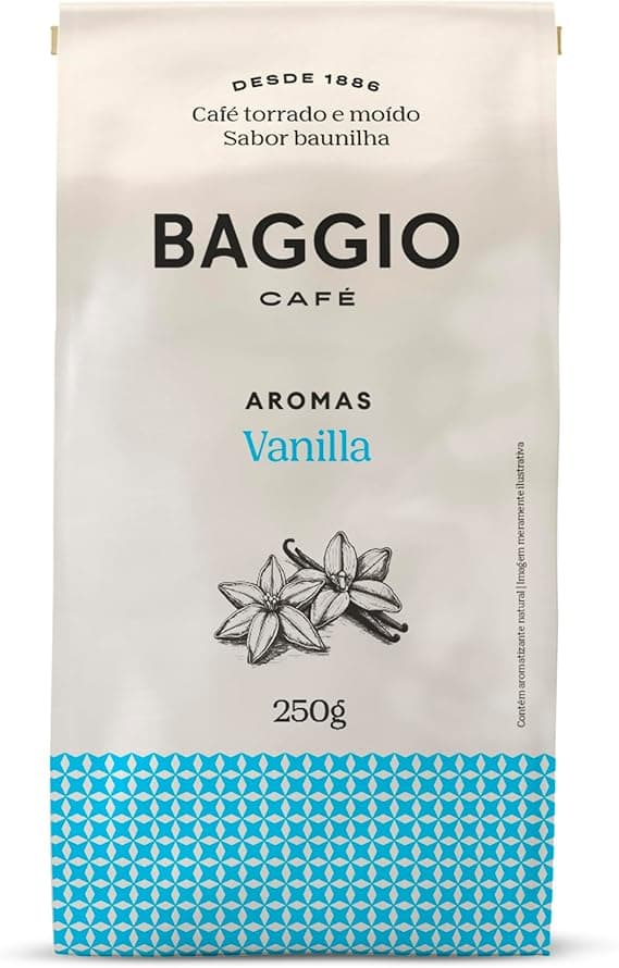 Café Baggio 250g Torrado e Moído Aroma Vanilla, 100% Arábica
