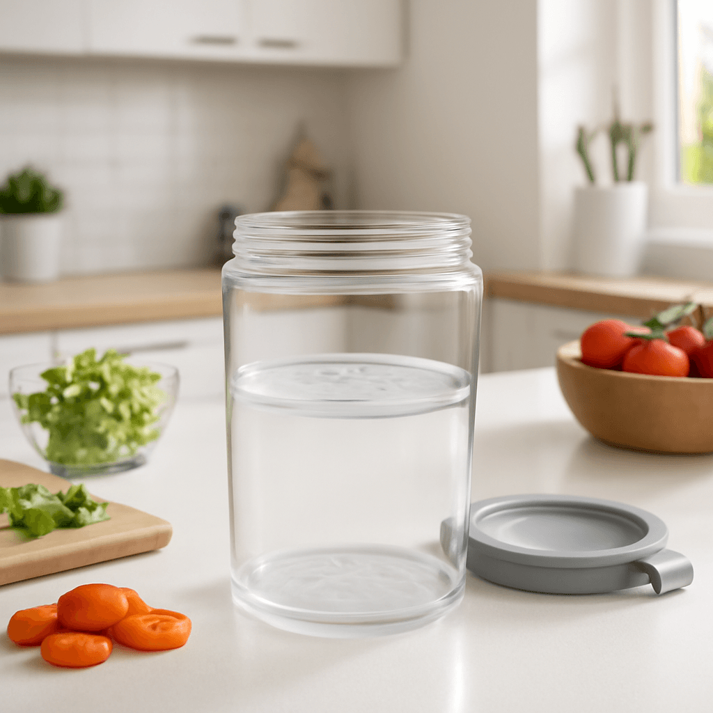 Pote hermético com separador que preserva frescor e organiza alimentos na cozinha diária