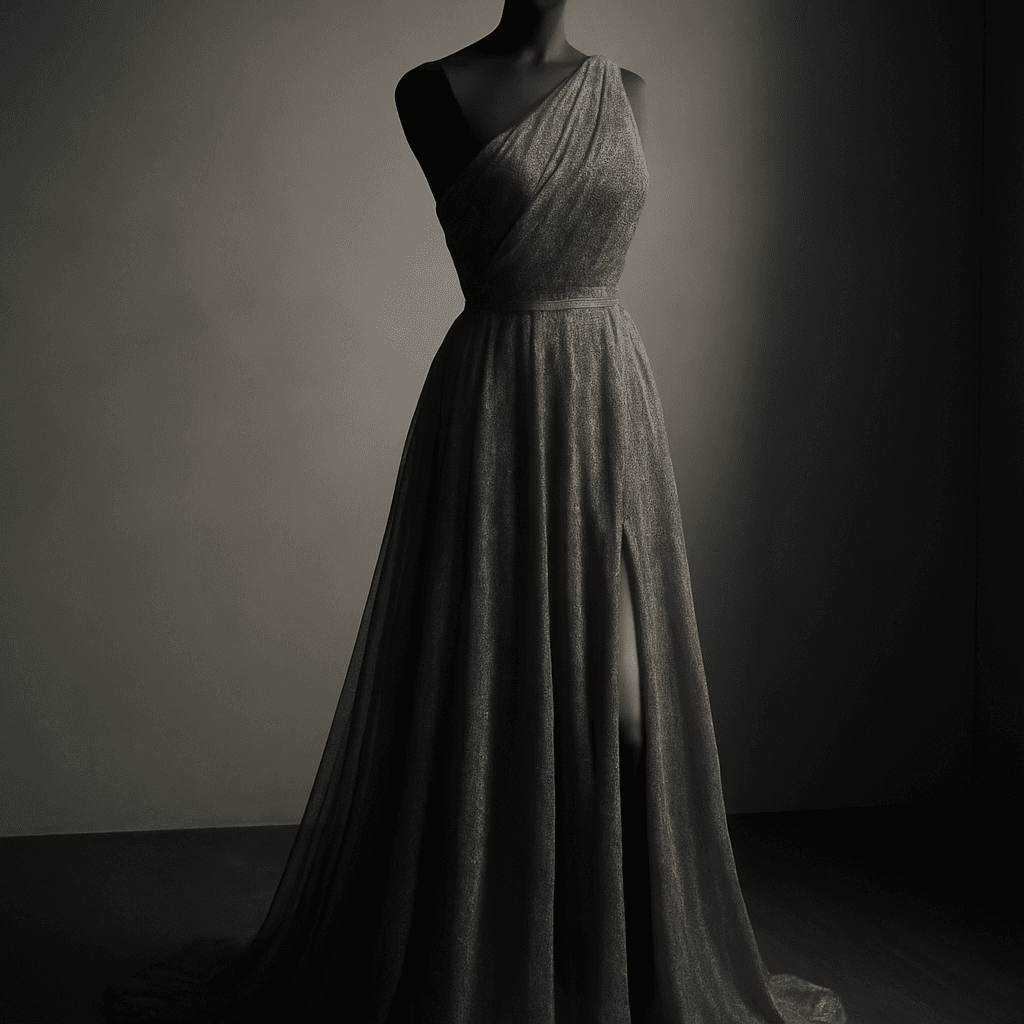 Vestido longo brilhante que une elegância conforto e estilo para festas especiais