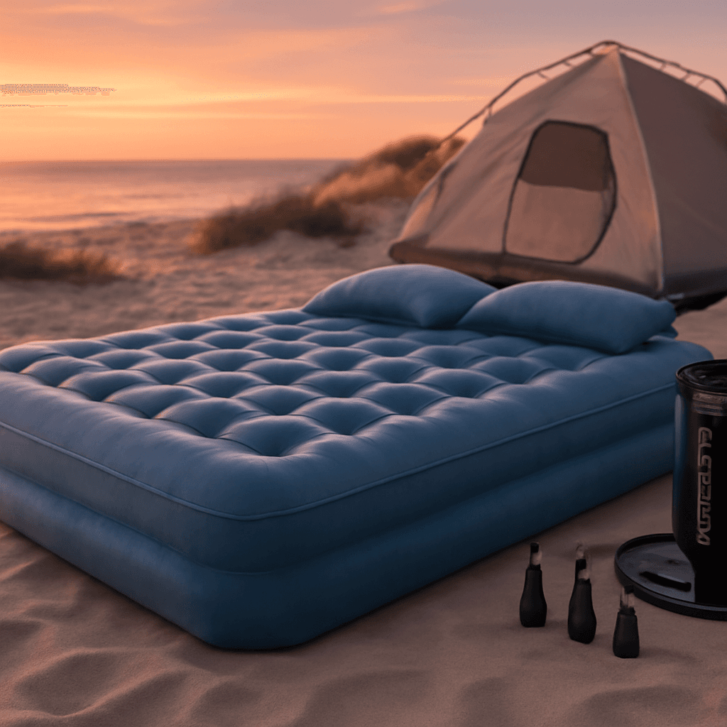 Colchão inflável resistente e confortável ideal para camping praia e uso doméstico