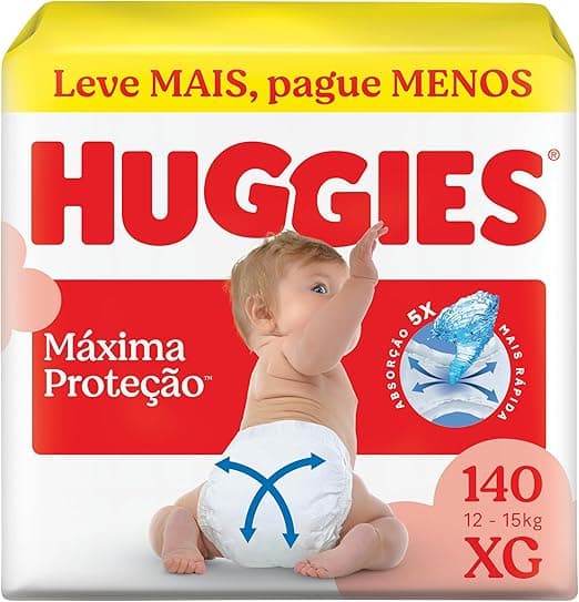 Fraldas Huggies Supreme Care XG 140 unid. por R$156,90 com entrega
