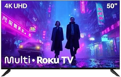 Smart TV 50″ Roku Multi 4K com Alexa e Google Home na Black Friday