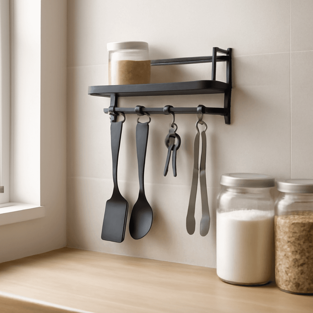 Suporte multiuso que otimiza a organização e facilita o dia a dia na cozinha