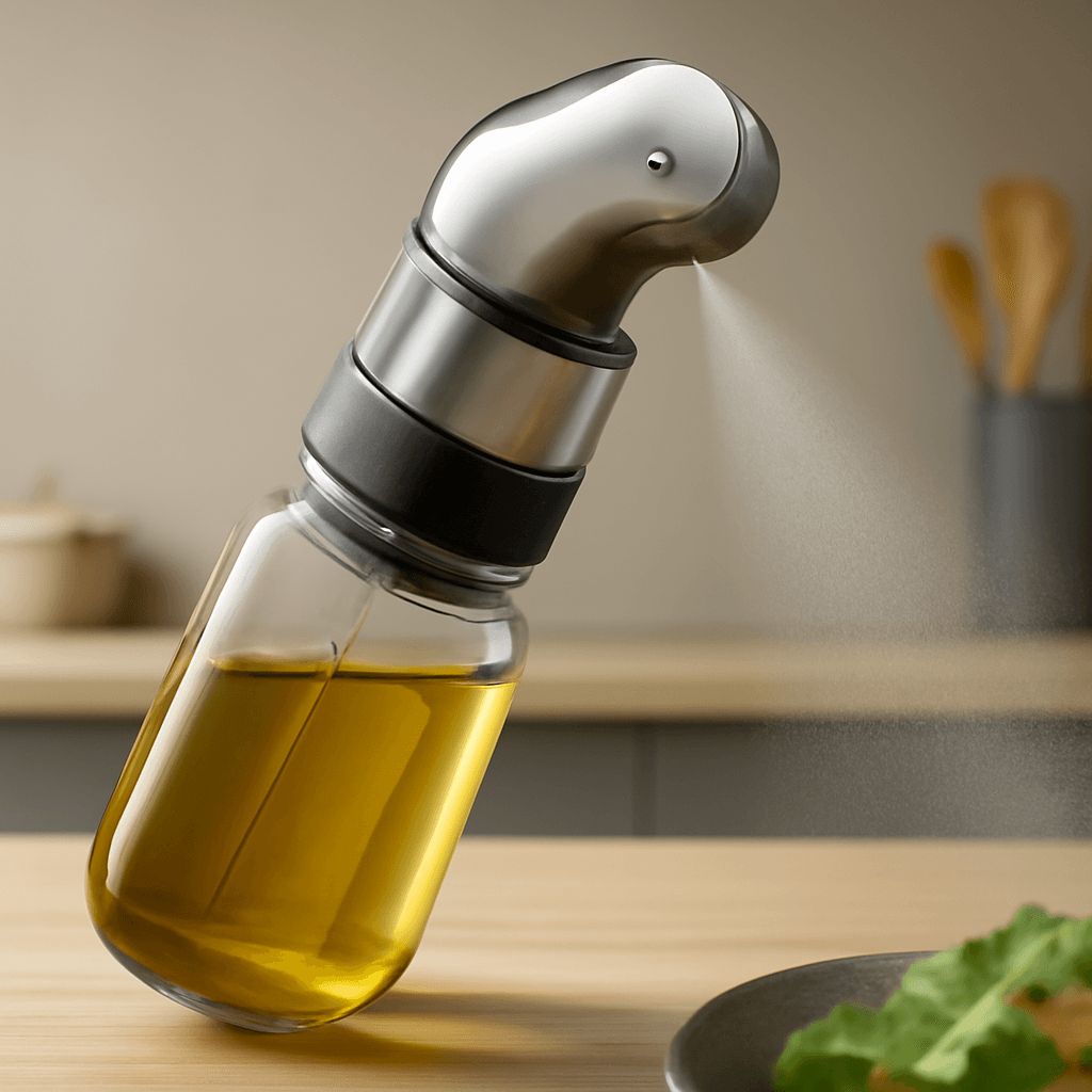 Spray borrifador que dosagem precisa e evita desperdício de azeite e óleo na cozinha