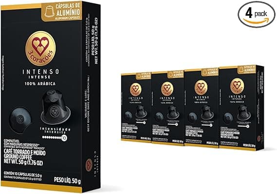 3 Corações Intenso: Cápsulas Nespresso Original, entrega grátis