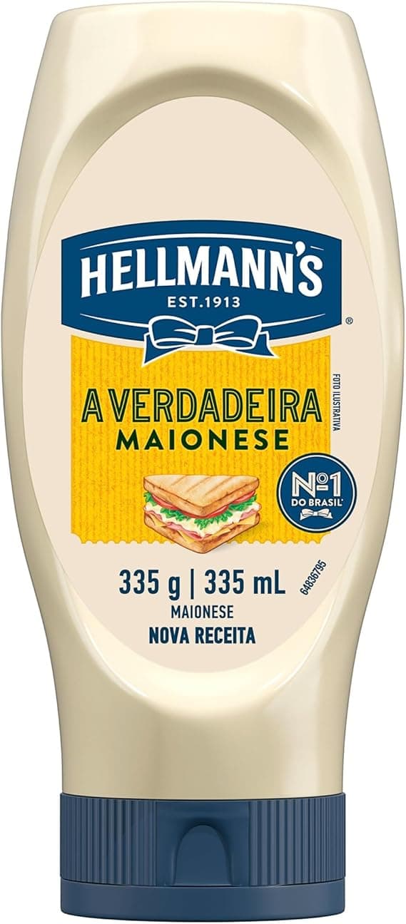 Maionese Hellmann’s Tradicional 335g por R$12,95 ótimo para uso diário