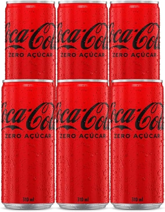 Pack Coca Cola Sem Açúcar 6 latas 310 ml por R$22,14 com frete grátis