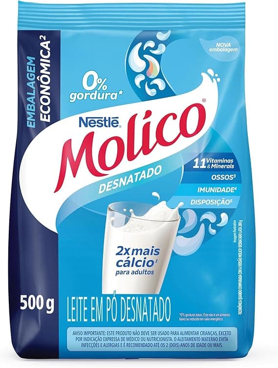 Molico Desnatado 500 g por R$31,18 com 9% de desconto