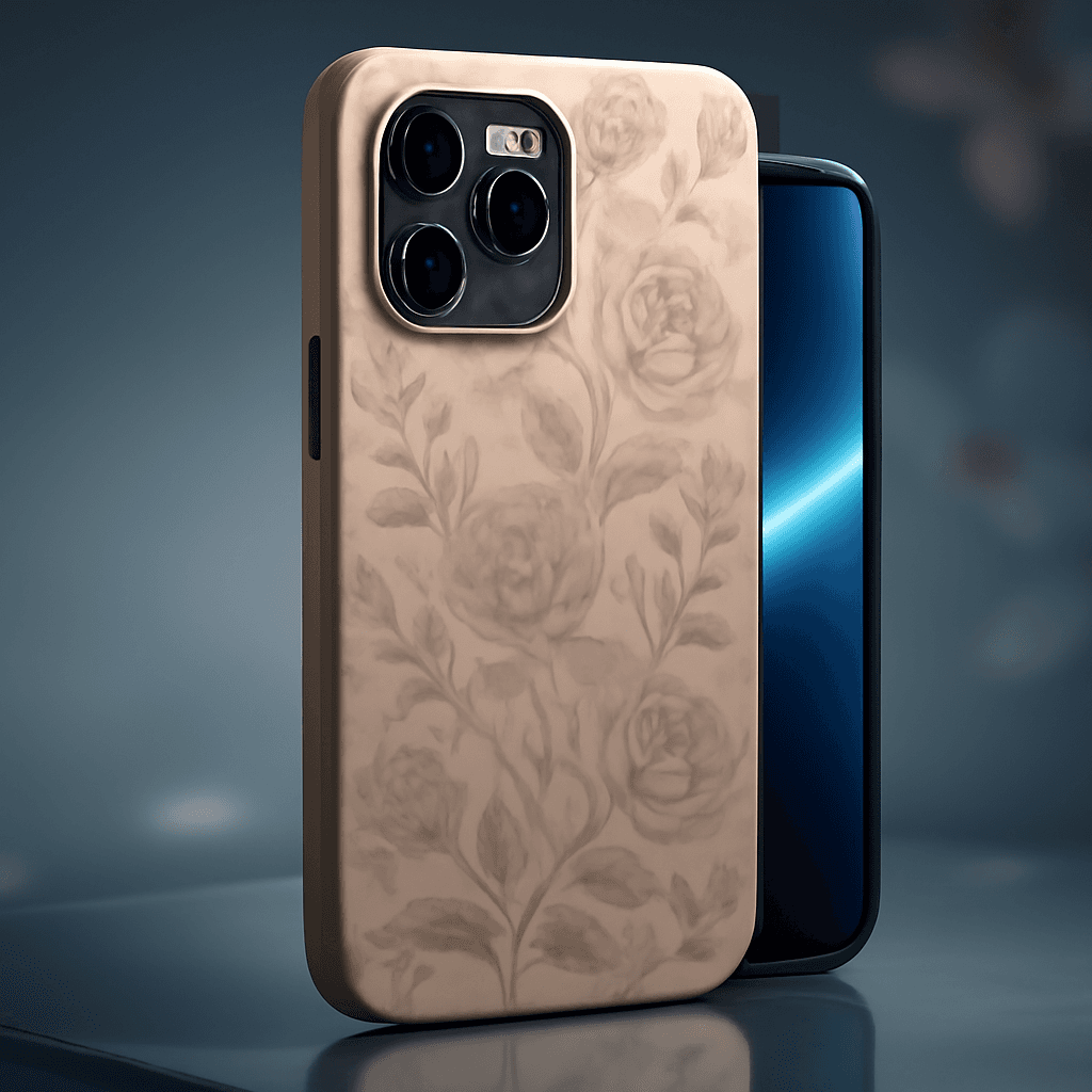 capa para iPhone com proteção contra luz azul design floral e resistência diária