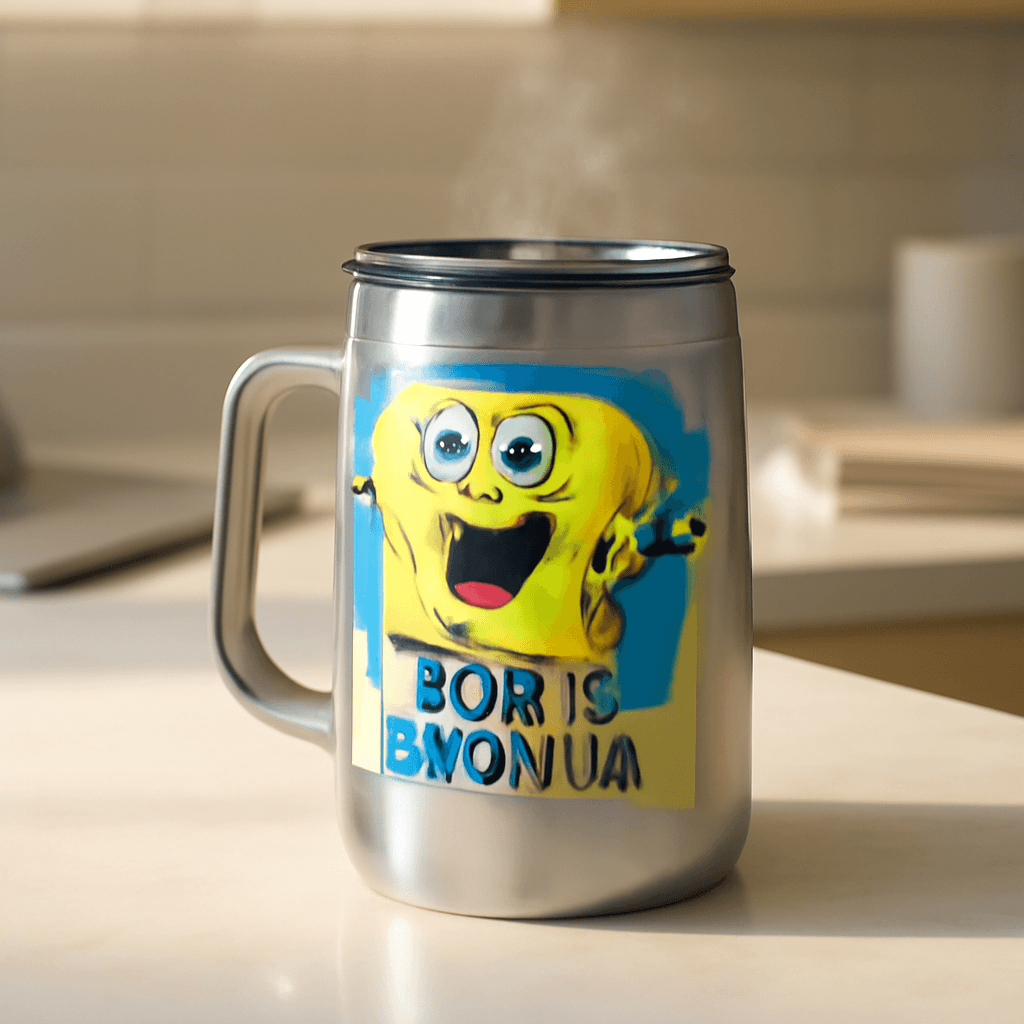 Canecão térmico Bob Esponja que mantém bebidas na temperatura ideal para sua rotina diária