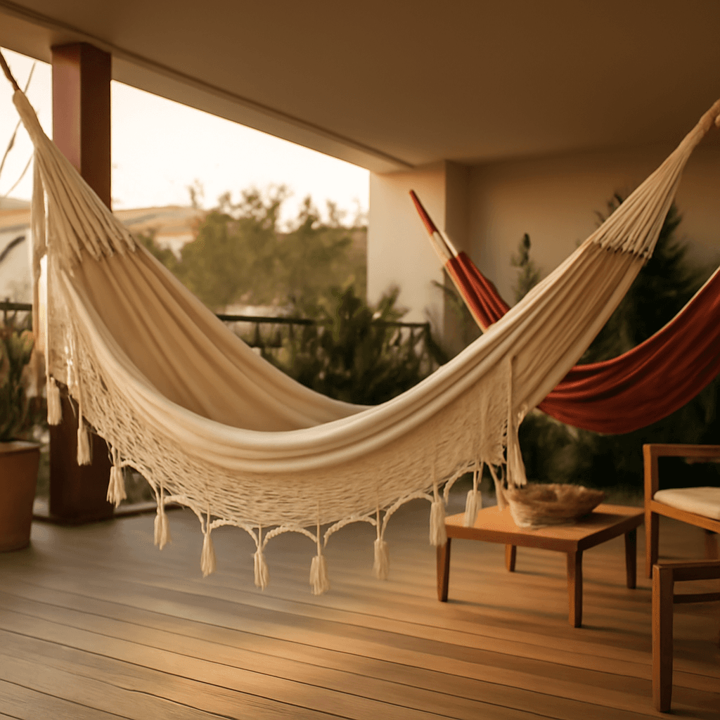 Rede de descanso casal artesanal que oferece conforto e estilo para sua casa