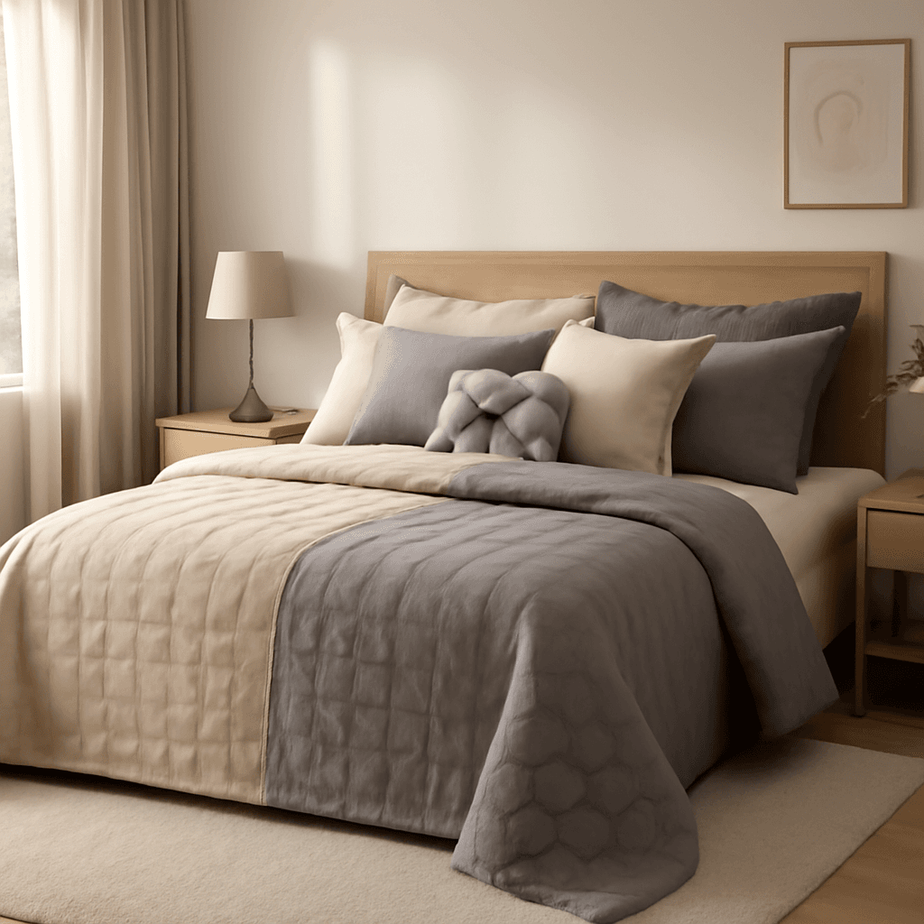 kit cobre leito dupla face que renova a decoração e traz conforto para o quarto queen