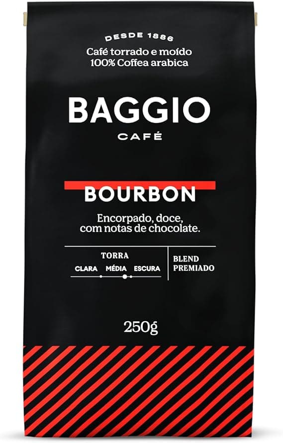 Baggio Bourbon 250g: café artesanal, torra média — R$37,90