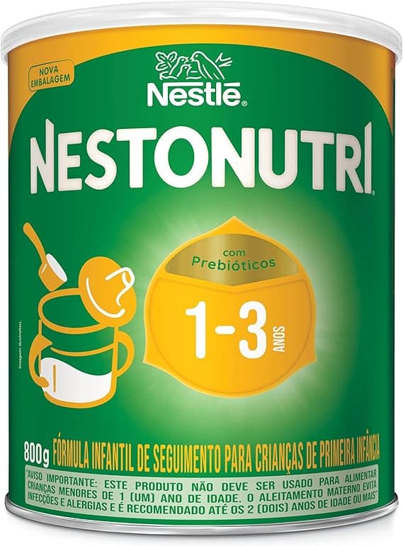 Nestonutri 1+ Nestlé (800 g) com prebióticos por R$53,99 na Amazon