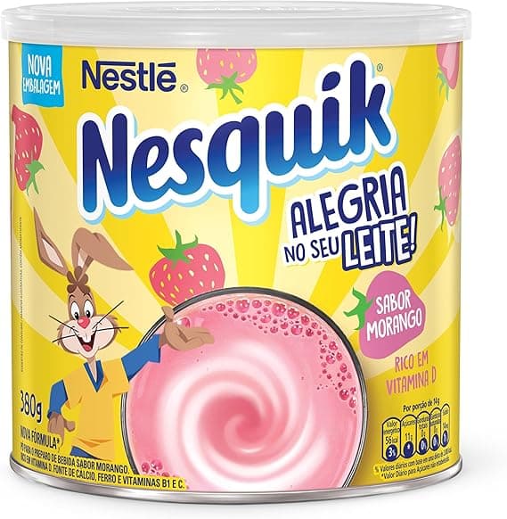 Nesquik Morango 380g por R$15,90 na Amazon: sabor e praticidade
