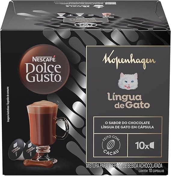 Língua de Gato em cápsula Dolce Gusto por R$27,90 com entrega grátis