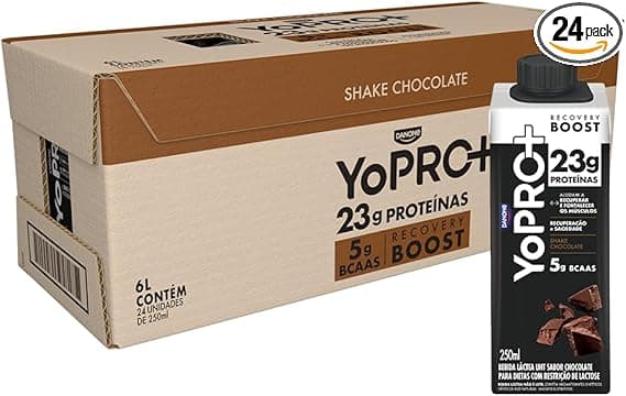 Pack YoPRO: Láctea UHT Chocolate 24×250 ml, 23g proteína – R$245,29