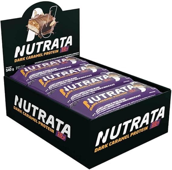 Nutrata Caramel Protein Display 12×45 g Dark Caramel — R$69,90 Amazon