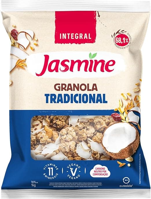 Granola Jasmine Trad. Integral 1kg — R$35, frete grátis e 5% em 2+ uni
