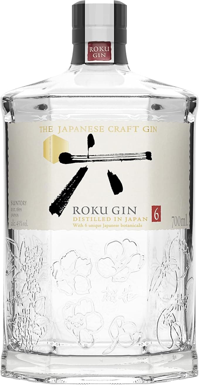 Roku Gin Japonês 700ml: hexagonal e botânicas sazonais por 113,59