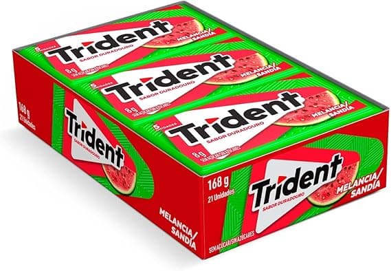 Trident Melancia Sem Açúcar: 21 unid. a R$46,99 com frete grátis