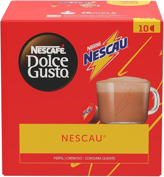 Nescau 10 cápsulas Dolce Gusto (3x170g) por R$21,77 entrega grátis