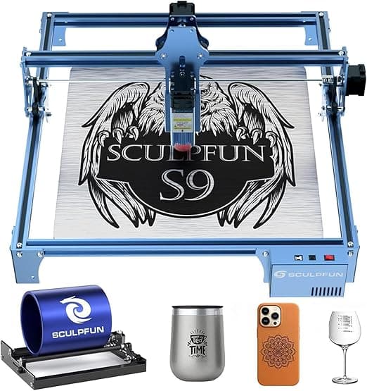 SCULPFUN S9: Gravador a Laser com Rolo — R$ 2.069,99 com 10% desconto