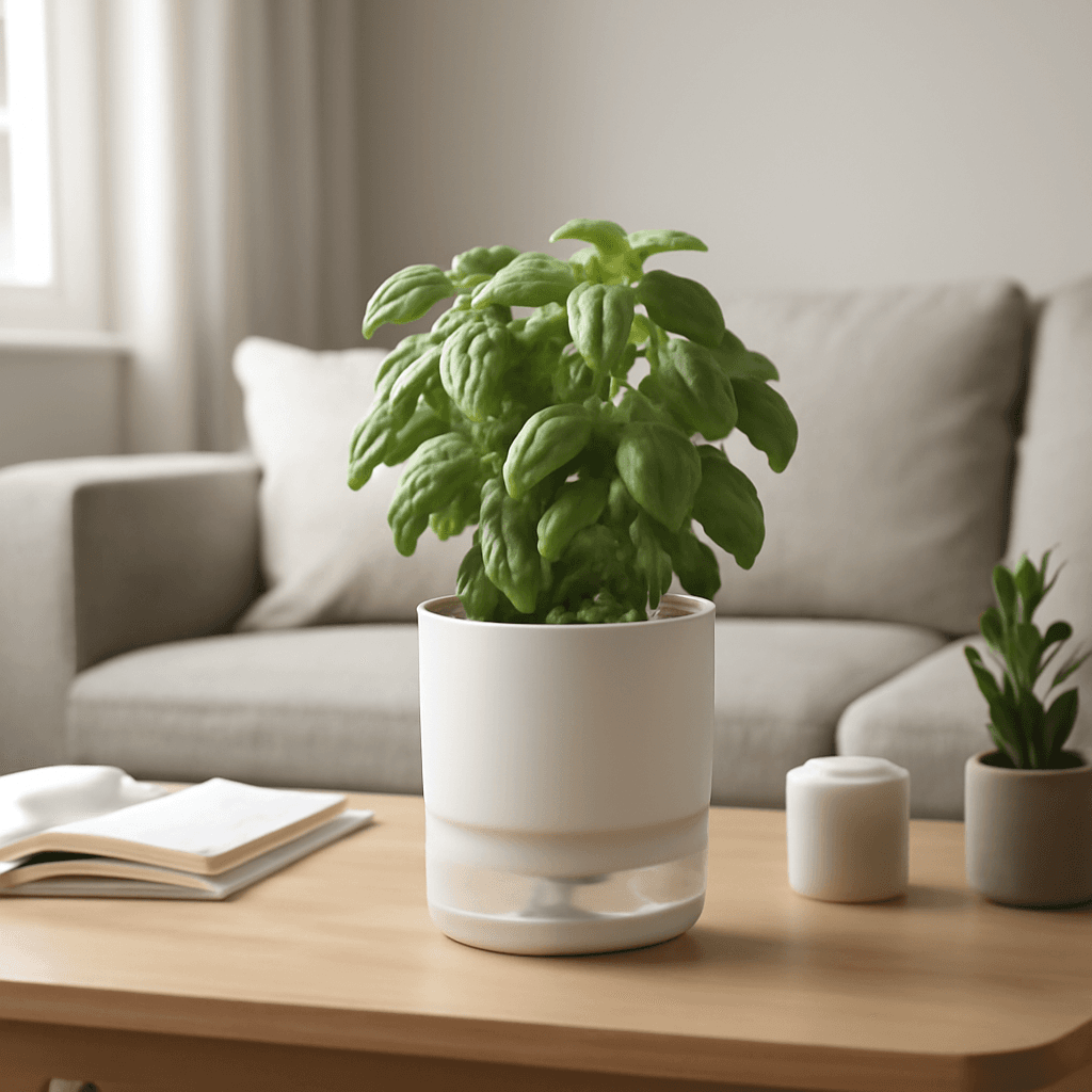 vaso autoirrigável que facilita o cuidado das plantas na decoração da casa