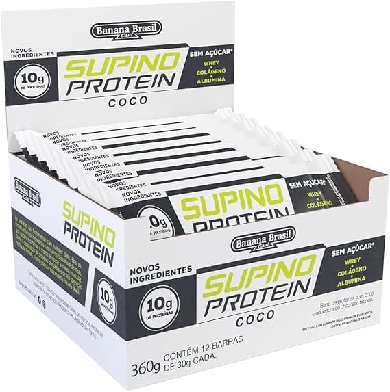 Banana Brasil Barra Proteica Coco e Chocolate R$53,31 com 5% desconto