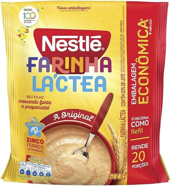 Farinha Láctea Nestlé Trad. 600g por R$27,99 com frete grátis Amazon