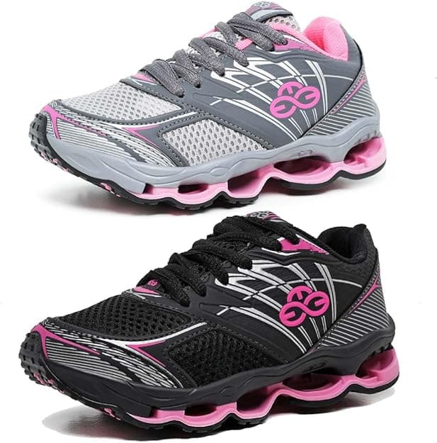 Kit duplo de tênis infantil feminino Cinza e Pink por R$89,91 (-10%)