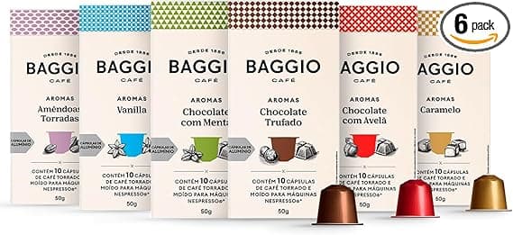 Kit Baggio Café Aroma Experience: 60 cápsulas compatíveis com Nespresso por R$149,90