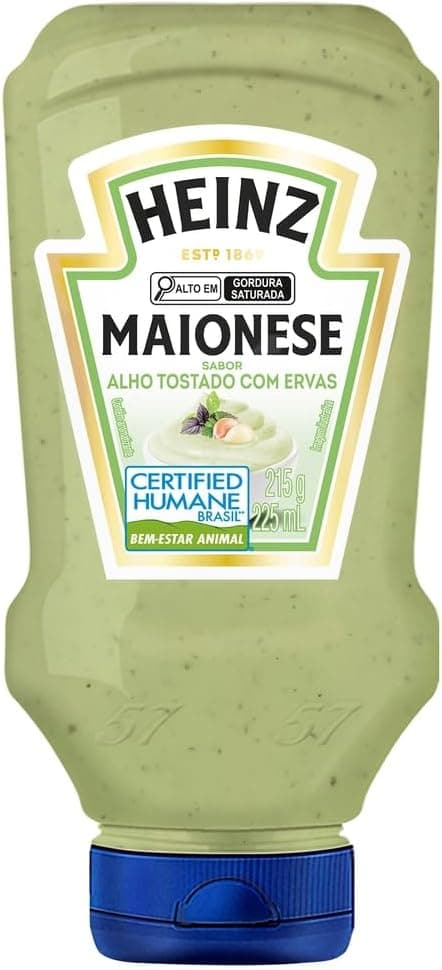 Maionese Heinz Alho Tostado com Ervas 215 g — R$13,59 na Amazon