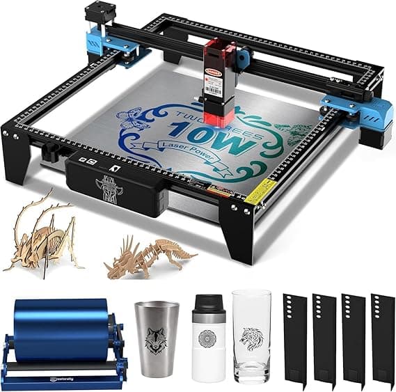Twotrees TTS-10 PRO: Gravador a Laser com Rolo 360° por R$ 2.159,99