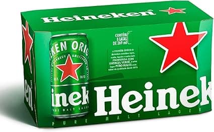 Heineken 269ml Pack 8 Latas: R$37,12 com frete grátis para encontros