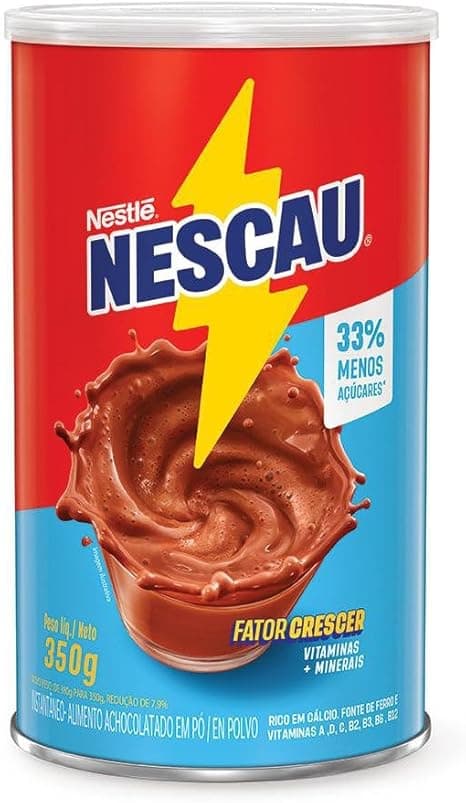 NESCAU 350g: 33% menos açúcares, sabor tradicional por R$13,99