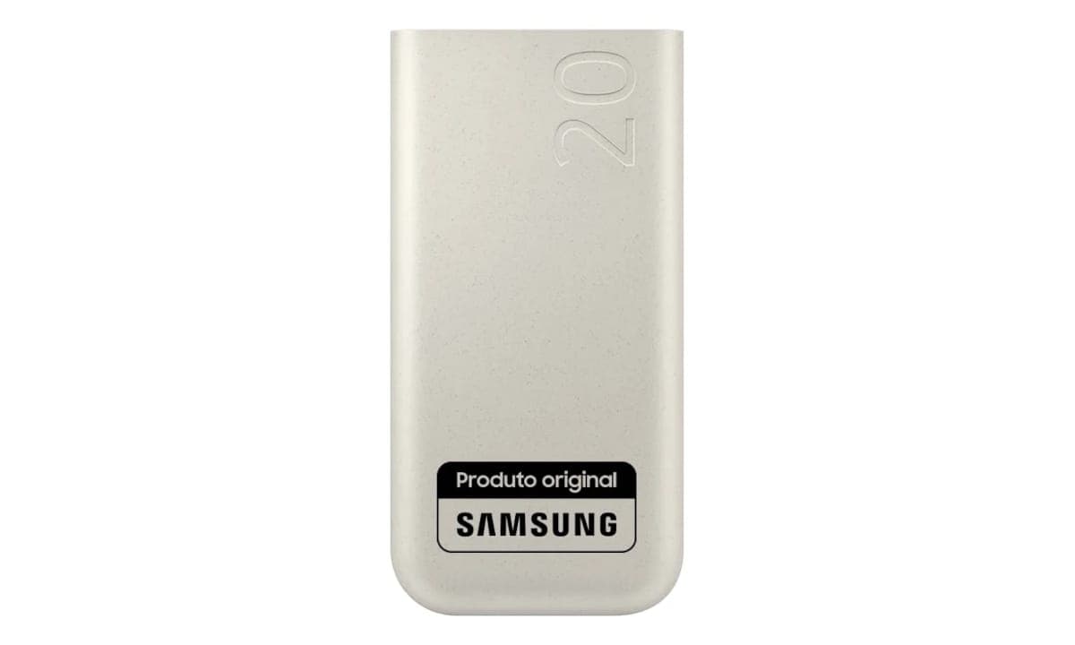 Leve para qualquer lugar: Power bank Samsung 20.000mAh com 23% OFF