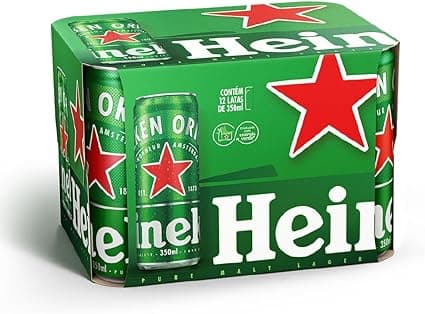 Heineken Sleek 12x350ml: pack com frete grátis por R$59,28 na Amazon