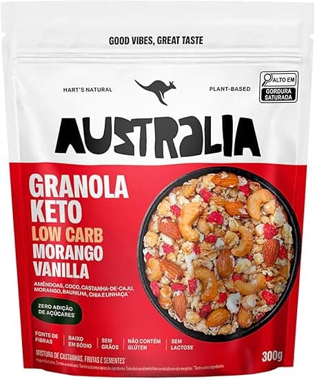 Granola Hart’s Natural Morango &amp; Baunilha:Low Carb vegana frete grátis