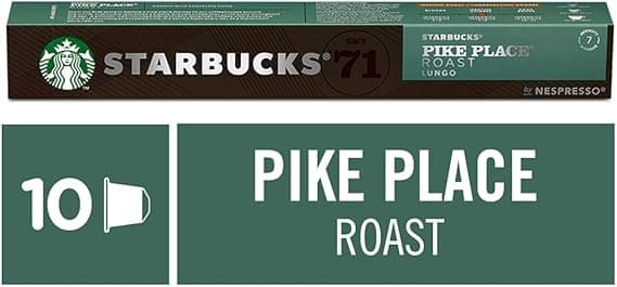 Starbucks Pike Place Roast Lungo (10 cápsulas): R$27,99 na Amazon