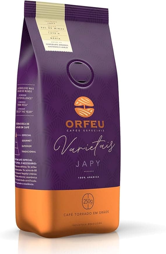 Café Japy Orfeu em Grãos 100% Arabica 250g — Promoção Amazon: R$44,49