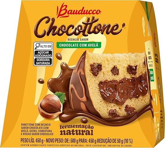 Bauducco Chocottone Avella 450g: avelã por R$34,49 na Amazon