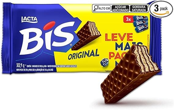 Bis Original Ao Leite: Kit 3×100,8g por R$22,98 na Amazon – dividir