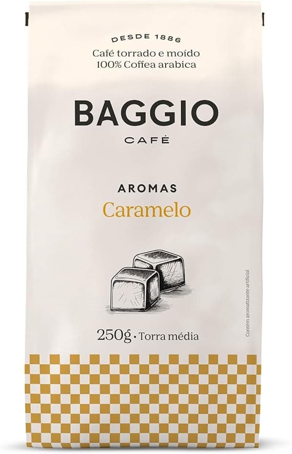 Baggio Café Torrado e Moído Aroma de Caramelo 250 g: R$38,90 na Amazon