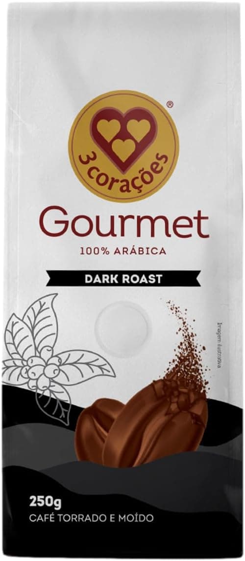 3 Corações Gourmet Dark Roast 250g – R$29,60 com entrega grátis