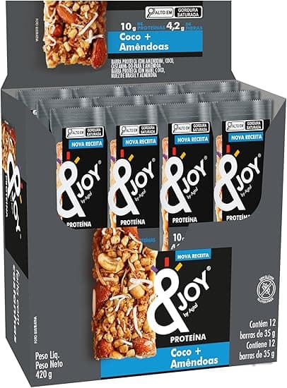 Barra Joy Enjoy Coco e Amêndoas — 12x35g por R$59,88 com frete Amazon